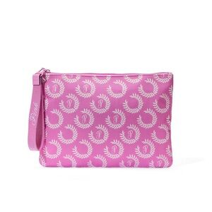 NWT PINK Victoria’s Secret Pink & White Top-Zip Pouch